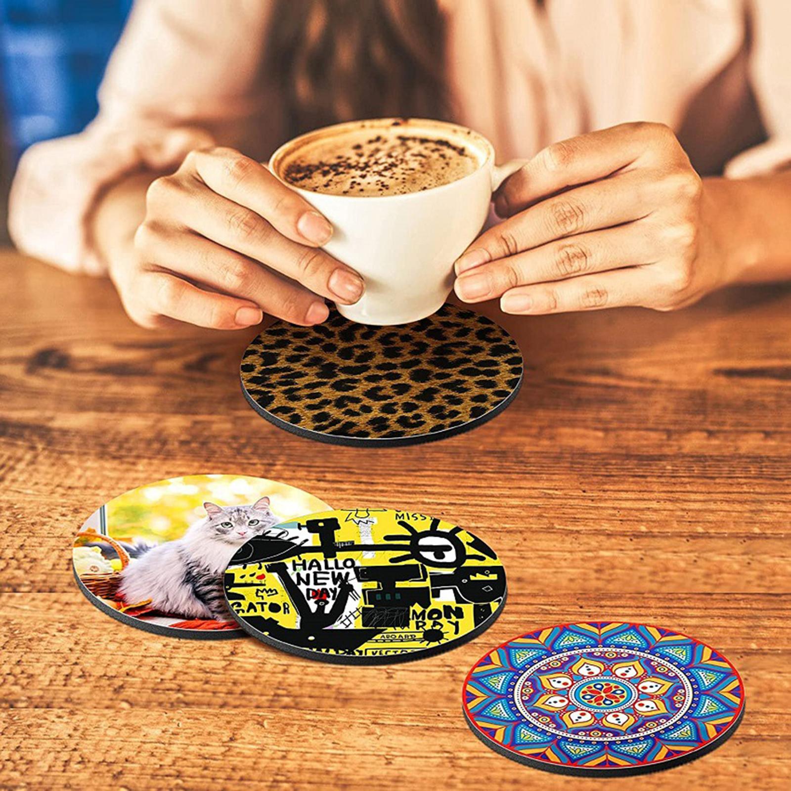 20 Pcs Car Coasters 4 Inch Car Coasters for crafts Car Cup Holder Coasters  for Drinks Car Accessories